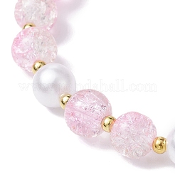2Pcs 2 Color Glass Round Beaded Stretch Bracelets Set&nbsp;BJEW-JB09752