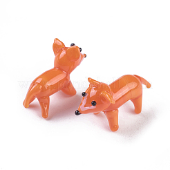 Handmade Lampwork Puppy Home Display Decorations&nbsp;LAMP-J084-21