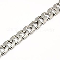 Tarnish Resistant 304 Stainless Steel Curb Chain/Twisted Chain Necklaces&nbsp;STAS-A028-N127P