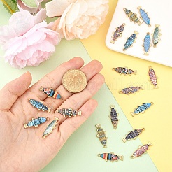 20Pcs 10 Colors Alloy Enamel Pendants&nbsp;FIND-YW0007-86