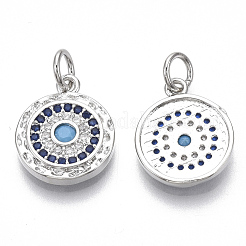 Brass Micro Pave Cubic Zirconia Charms&nbsp;KK-S356-017P-NF
