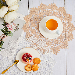 2Pcs 2 Colors Polyester Cup Mats&nbsp;AJEW-GF0009-20