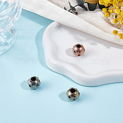 3Pcs 3 Colors Brass European Beads&nbsp;KK-ME0004-20