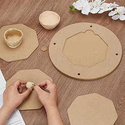 Medium Density Fiberboard (MDF) Portable Clay Wedging Board with Built&nbsp;AJEW-WH0270-255