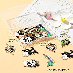 20Pcs 5 Styles Alloy Enamel Pendants&nbsp;ENAM-CJ0005-74