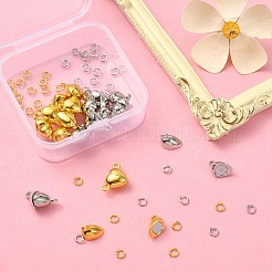 20Pcs 2 Colors Heart Alloy Magnetic Clasps&nbsp;FIND-YW0003-23