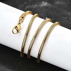 304 Stainless Steel Snake Chain Necklaces&nbsp;STAS-M174-005G-2.4