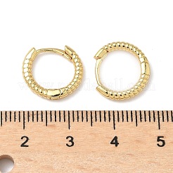 Textured Brass Hoop Earrings&nbsp;EJEW-A132-13G