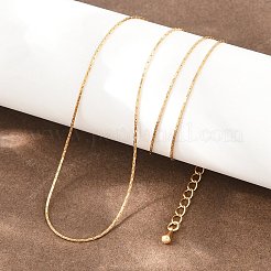 0.7MM Brass Boston Link Chain Necklaces for Women&nbsp;NJEW-Q351-02G
