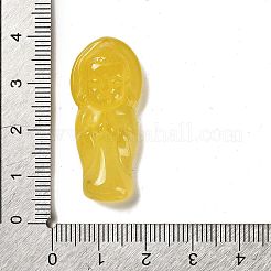 Natural Yellow Agate Carved Pendants&nbsp;G-K349-04B