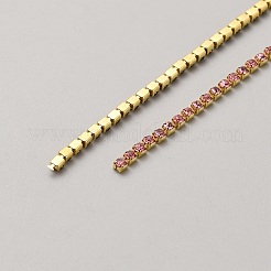 12Pcs 12 Colors Iron Rhinestone Cup Chains&nbsp;MRMJ-WH0077-116B