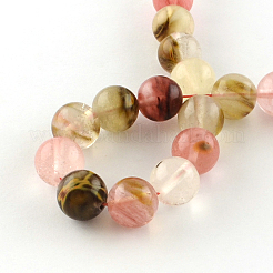 Tigerskin Glass Round Bead Strands&nbsp;X-G-R342-8mm-19