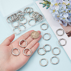 32Pcs Alloy Spring Gate Rings&nbsp;FIND-CN0002-50