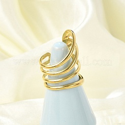 304 Stainless Steel Multi-layer Cuff Rings for Women&nbsp;RJEW-G338-16G