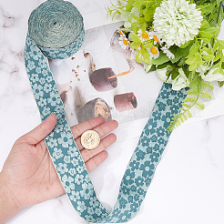 Flower Polyester Ribbons&nbsp;SRIB-WH20020-053B-01