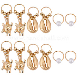 2 Bags Sea Animals Alloy Hair Braid Pendant&nbsp;OHAR-BM0001-05