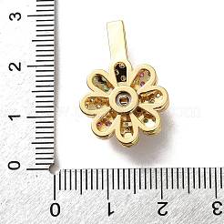 Brass Micro Pave Cubic Zirconia Pendants&nbsp;KK-P320-04C-G