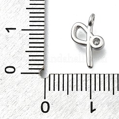 Brass Micro Pave Cubic Zirconia Pendants&nbsp;KK-B132-12P-P