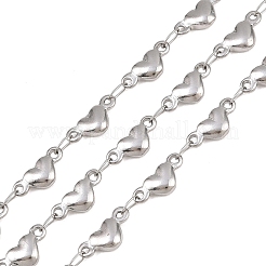 304 Stainless Steel Heart Link Chains&nbsp;CHS-B013-01P