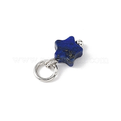 Natural Lapis Lazuli & Carnelian & Amazonite & Black Stone & Amethyst Star Charms&nbsp;PALLOY-JF04693