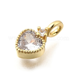 Brass Pave Cubic Zirconia Charms&nbsp;LS-KK-Q097-03D-G
