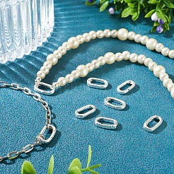 6Pcs Rack Plating Brass Spring Gate Rings&nbsp;KK-TA0008-35S