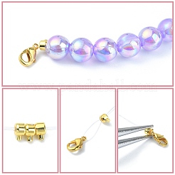 8Pcs 2 Colors Brass Crimp Beads&nbsp;KK-YW0001-18