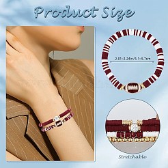 1 Set Handmade Polymer Clay Heishi Beads Stretch Bracelets Set&nbsp;BJEW-SZ0002-67B-02