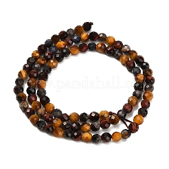 Three-Color Natural Tiger Eye Beads Strands&nbsp;G-L642-F08-4mm