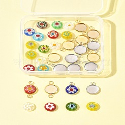 16Pcs 4 Styles Stainless Steel Pendant Cabochon Settings&nbsp;STAS-FS0001-79
