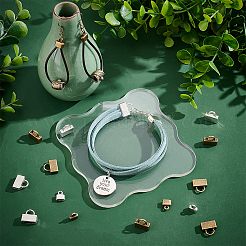 120Pcs 4 Styles Tibetan Style Zinc Alloy Cord End&nbsp;FIND-AR0003-47