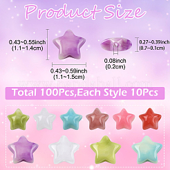 100Pcs 10 Styles Acrylic Beads&nbsp;OACR-YW0004-11