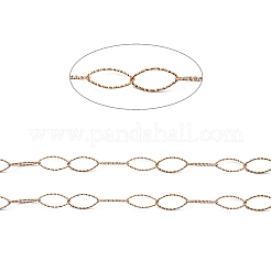 Ion Plating(IP) 304 Stainless Steel Textured Horse Eye Link Chains&nbsp;CHS-I020-01A-RG