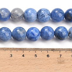 Natural Fire Crackle Agate(Dyed & Heated) Beads Strands&nbsp;G-K425-A04-12mm