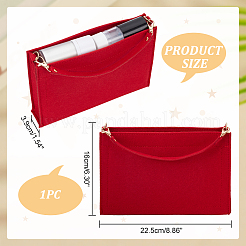 Felt Purse Organizer Insert&nbsp;DIY-WH0304-495