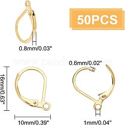 PVD Vacuum Plating 304 Stainless Steel Leverback Earring Findings&nbsp;STAS-UN0018-12G