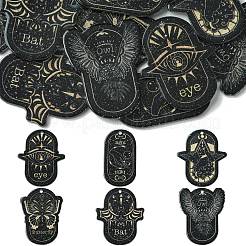 12Pcs 6 Styles Opaque Dark Theme Acrylic Pendants&nbsp;OACR-CJ0002-09