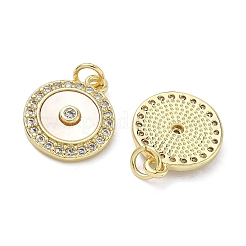 Brass Micro Pave Cubic Zirconia Pendants&nbsp;KK-A282-17G