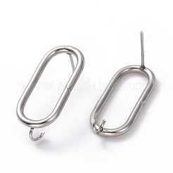 Non-Tarnish 201 Stainless Steel Stud Earring Findings&nbsp;STAS-K241-25P