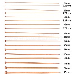 Carbonize Bamboo Knitting Needles Set&nbsp;TOOL-WH0016-16