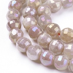 Electroplate Natural Sunstone Beads Strands&nbsp;G-P430-12-B