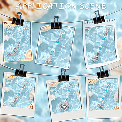 30Pcs 6 Styles Ocean Theme Alloy Charm & Glass Beads Pendant Decorations&nbsp;HJEW-BM0001-38