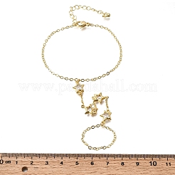 Brass Micro Pave Cubic Zirconia Mittens Bracelets&nbsp;BJEW-C156-01G-05