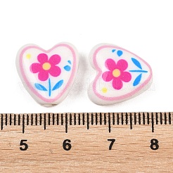 Floral Printed Porcelain Beads&nbsp;PORC-A033-01E