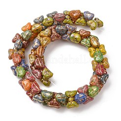 Painted Glass Beads Strands&nbsp;GLAA-B037-04