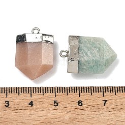 Natural Mixed Gemstone Pointed Pendants&nbsp;G-M431-05P
