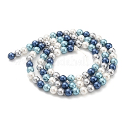 Electroplated Shell Pearl Beads Strands&nbsp;SHEL-F008-03A-07