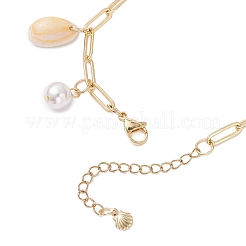 Natural Freshwater Shell Beads & Alloy Enamel Charm Bracelets&nbsp;BJEW-JB12214-02
