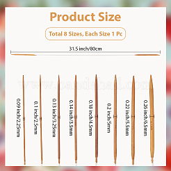 16Pcs 8 Styles Rubber Wire Bamboo Circular Knitting Needles&nbsp;TOOL-DJ0001-22
