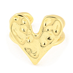 Brass Heart Open Cuff Rings&nbsp;RJEW-Q781-13G